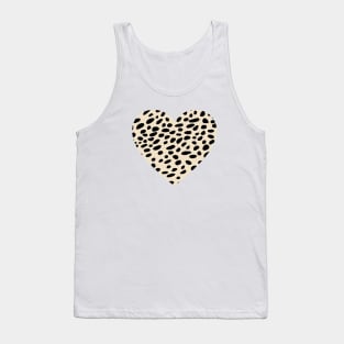 Cheetah Leopard Original Print Heart Shape Tank Top